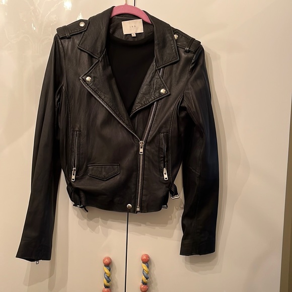 IRO Jackets & Blazers - IRO Motorcyle Jacket Black Leather in Size 3 / L. $1205 retail